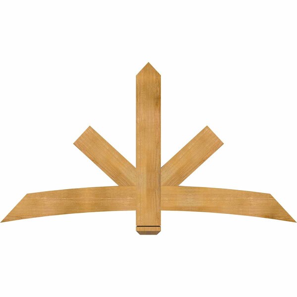 Ekena Millwork Alberta Rough Sawn Timber Gable Bracket, Western Red Cedar, 72"W x 39"H x 2"D x 6"F, 13/12 Pitch GBW072X39X0206ALB00RWR - main